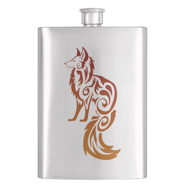 Flasque Fox rouge Kitsune de tribal de Firey (devant)