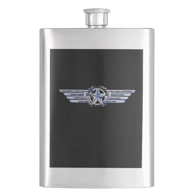 Flasque Général Air Pilot Chrome Comme Star Wings Black (devant)