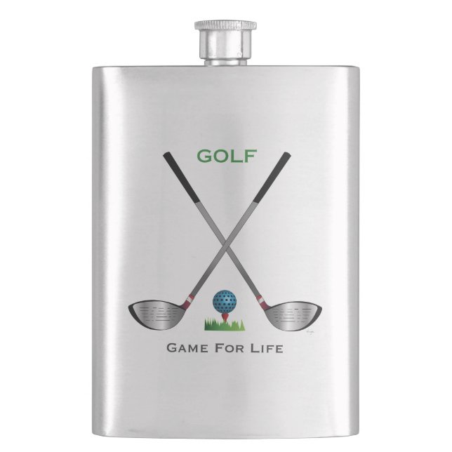 Flasque GOLF- Jouer au golf est mon travail (devant)