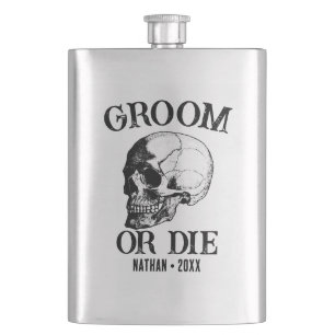 Flasque Gothique Mariage Groom Ou Die Custom Bachelor Part