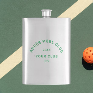 Flasque Green Après PKBL Club Crest Pickleball
