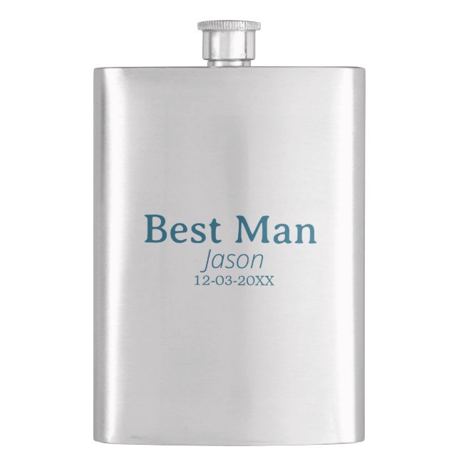 Flasque groomsman bachelorette party ajouter nom moderne s (devant)