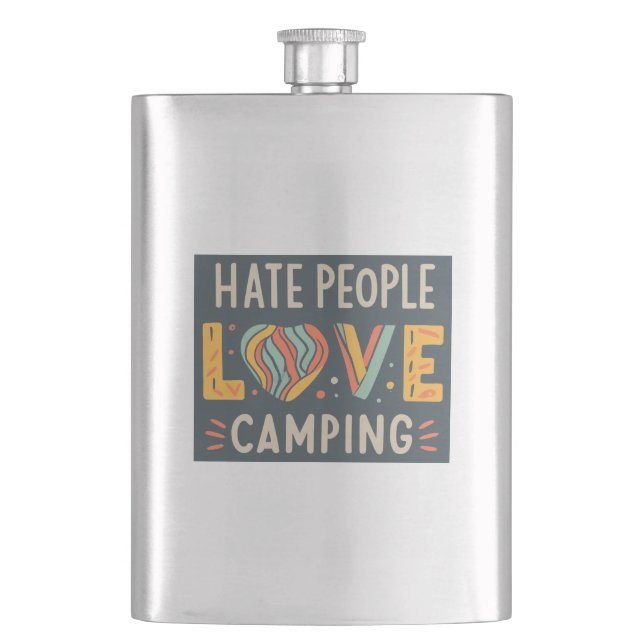Flasque Hate People Love Camping (devant)
