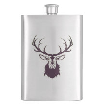 Hip flask with deer