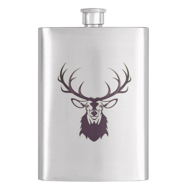Flasque Hip flask with deer (devant)