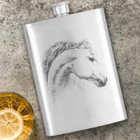 Horse portrait drawing equestrian art
