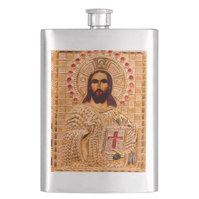 Flasque Icône d'or de Jésus-Christ (devant)