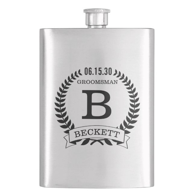 Flasque Initiales du garçon d'honneur (devant)