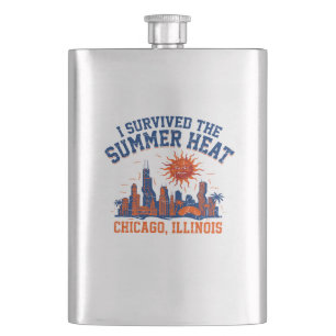 Flasque J'ai Survécu à la Chaleur de l'Été Chicago Illinoi