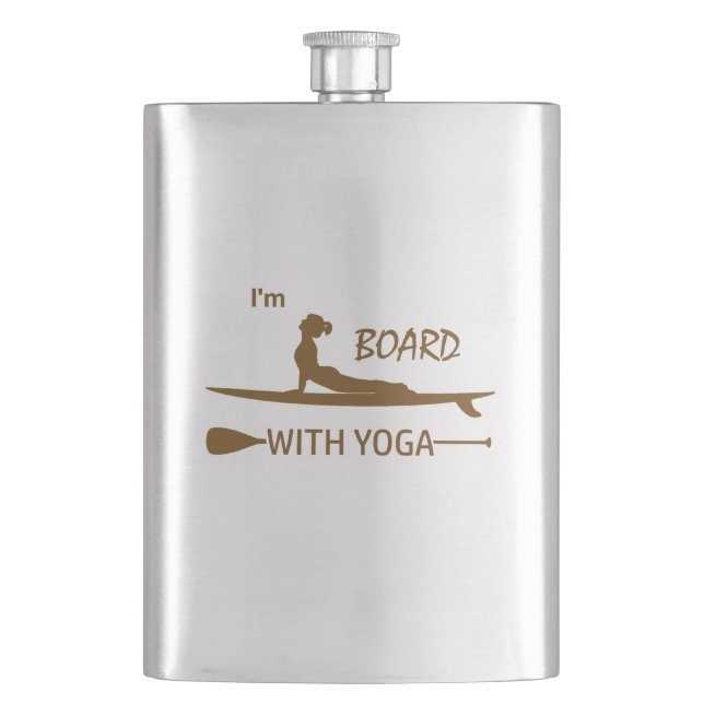 Flasque Je suis le conseil d'administration avec le yoga (devant)