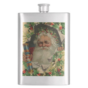 Flasque Joyeux Noël Père Noël Holly