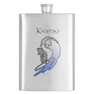 Flasque Kalypso Kane surfant dans le bleu