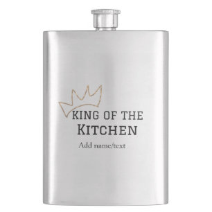 Flasque King of the cuisine chef cuisine ajouter nom couro