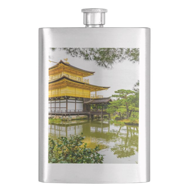 Flasque Kinkaku-ji, le pavillon d'or, Kyoto (devant)