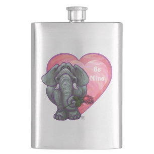 Flasque La Saint-Valentin des éléphants
