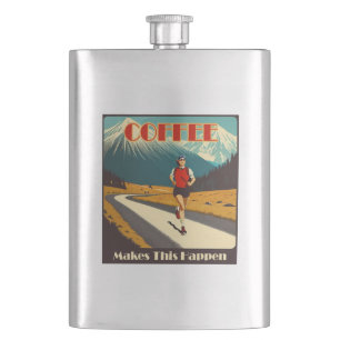 Flasque Le Café Fait Que Cela Se Produit En Cours D'Exécut