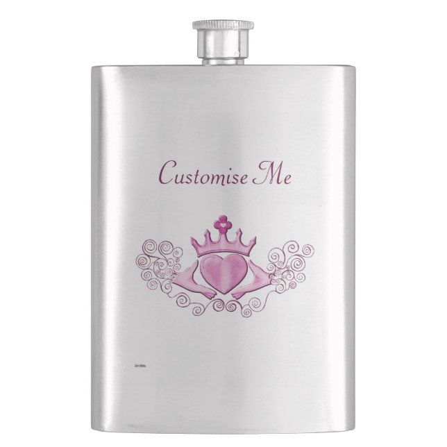 Flasque Le Claddagh (rose) (devant)