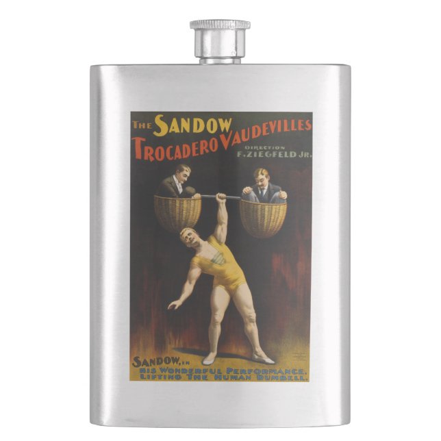Flasque Le Sandow Eugen Sandow Vaudeville Weightlifter (devant)
