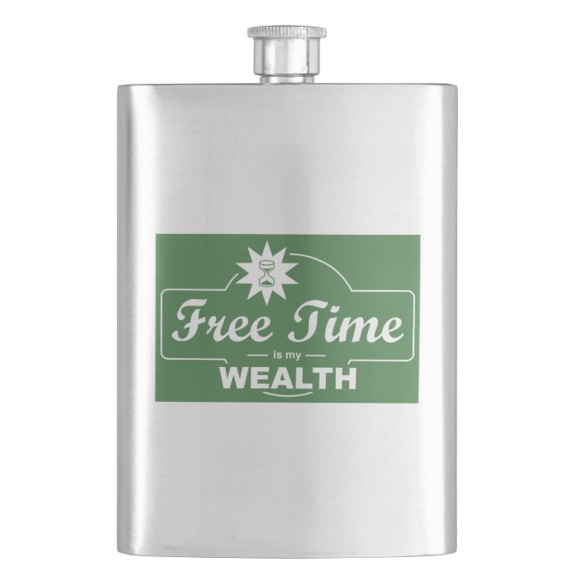 Flasque Le temps libre est ma richesse (devant)