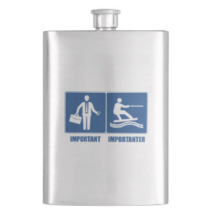 Flasque Le Travail Est Important, Le Wakeboard Est Importa