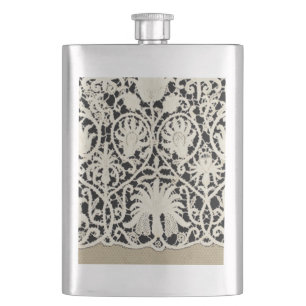 Flasque Linge de dentelle mariage blanc classique jolie