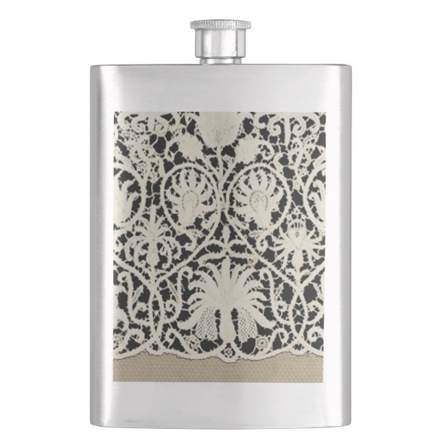 Flasque Linge de dentelle mariage blanc classique jolie (devant)