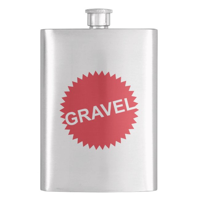 Flasque Logo rouge Gravel Cycling (devant)