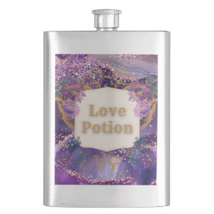 Flasque Lotion violet art motif par Renee Lavoie