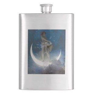 Flasque Luna Goddess at Night Scattering Stars