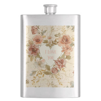 Flasque Luxury,Valentine's Day,I Love You,Roses,Love Heart