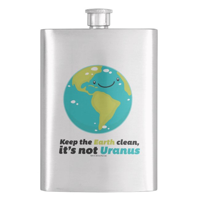 Flasque Maintenez la terre propre (devant)