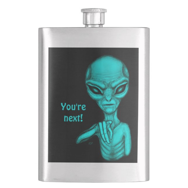 Flasque Mauvais Alien, Tu es le prochain ! (devant)