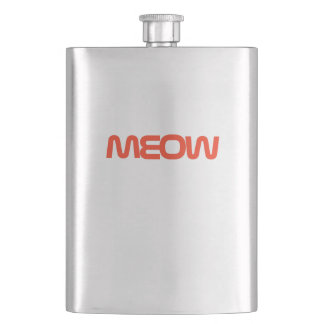 Flasque Meow Vintage les années 70 police NASA en orange i