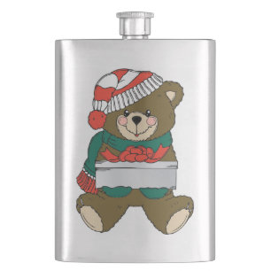 FLASQUE "MERY NOËL" TEDDDY BEAR