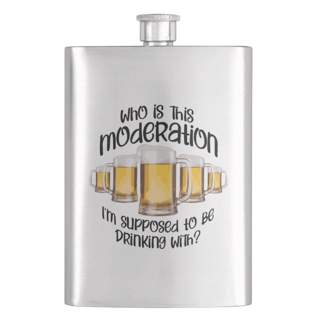 Flasque Modération (dans la consommation d'alcool) (devant)