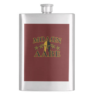 Flasque Molon Labe Spartan Warrior 5 étoiles Bourgogne
