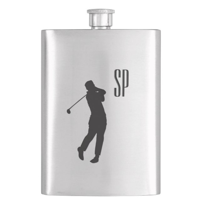 Flasque Monogramme de conception de golf (devant)