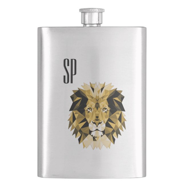 Flasque Monogramme de lion Brown (devant)