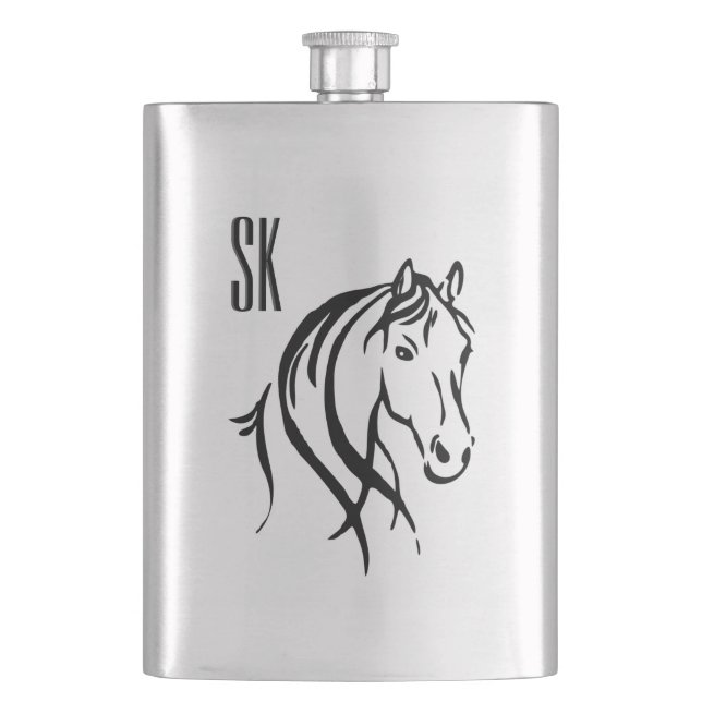 Flasque Monogramme de tête de cheval (devant)