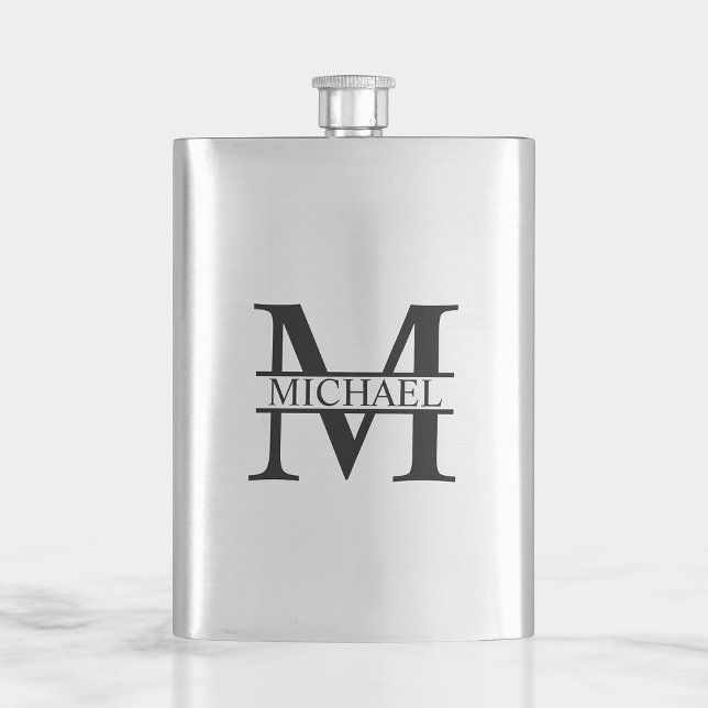Flasque Monogramme et nom personnalisés (Créateur téléchargé)