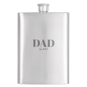Flasque Monogramme Papa Est Moderne Simple
