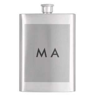 Flasque Monogramme simple ajoutez votre lettre de nom homm