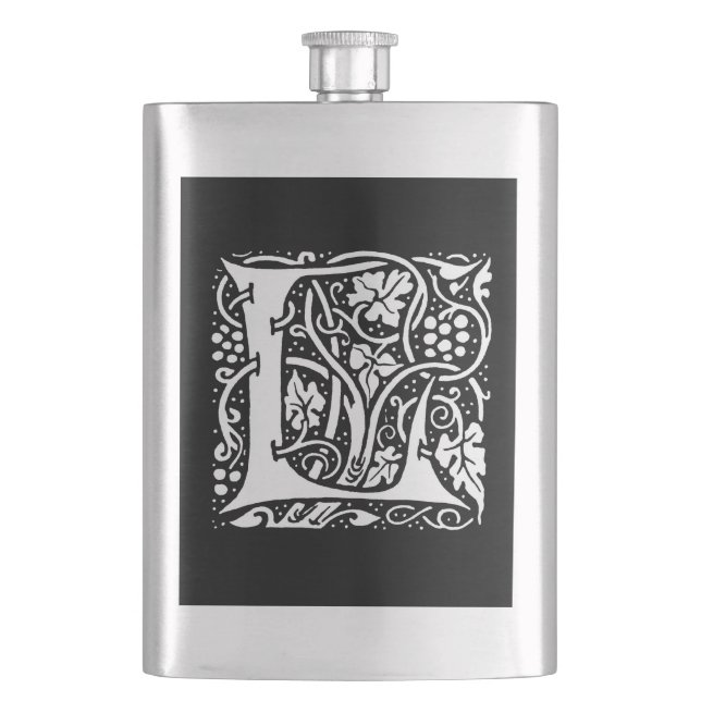 Flasque Monogramme vintage L Art Nouveau (devant)