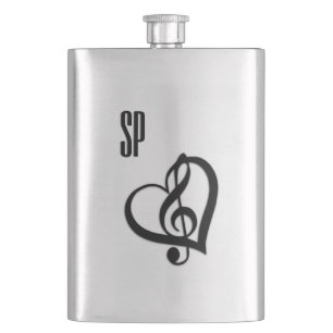 Flasque Music G Heart Personnalisé