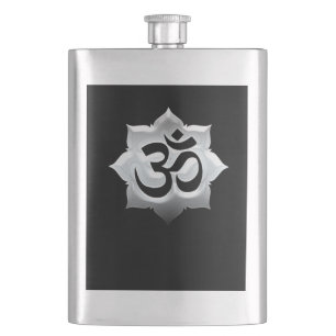 Flasque OM Symbole Lotus Spiritualité Yoga Crest