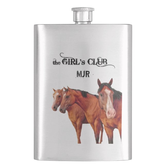 Flasque Oreille du cheval de l'Ouest pour les filles Monog (devant)