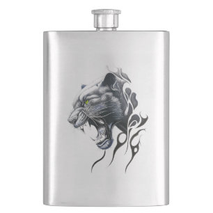 Flasque Panther Wild Animal Nature Illustration Art tatoua