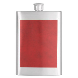 Flasque Parchemin rouge de Noël vintage personnalisé