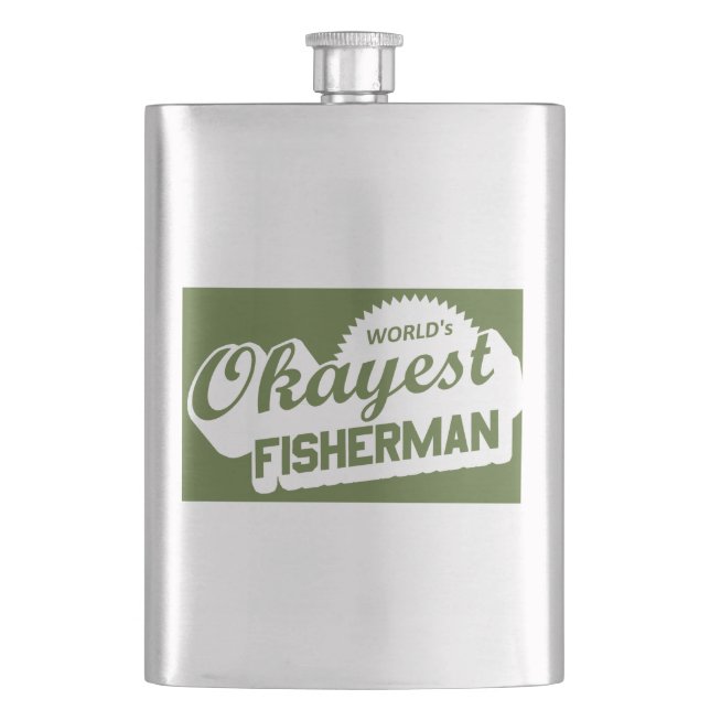 Flasque Pêcheur le plus Okayest dans le monde (devant)