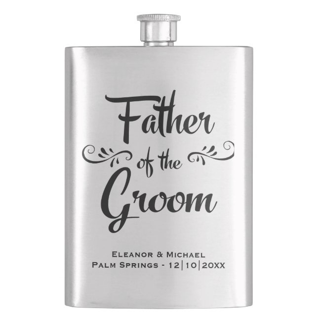 Flasque Père du marié - cadeau drôle de noce (devant)